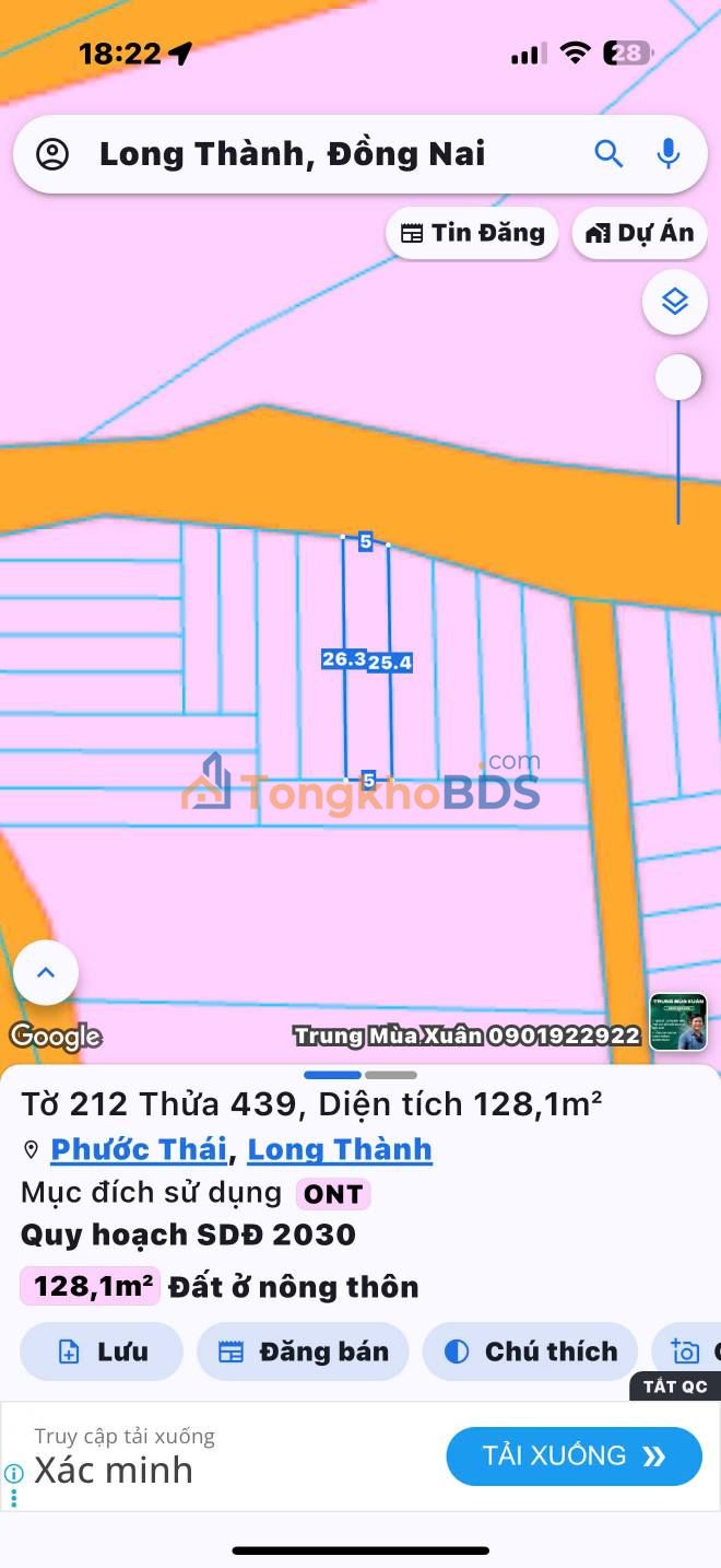 Đất nền Ấp 1 Phước Bình 130m² 1.2 tỷ - Sổ đỏ chính chủ