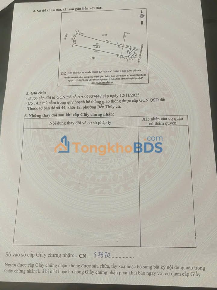 Đất Nguyễn Đức Đạt Vinh 142m² thỏa thuận - Sổ đỏ chính chủ