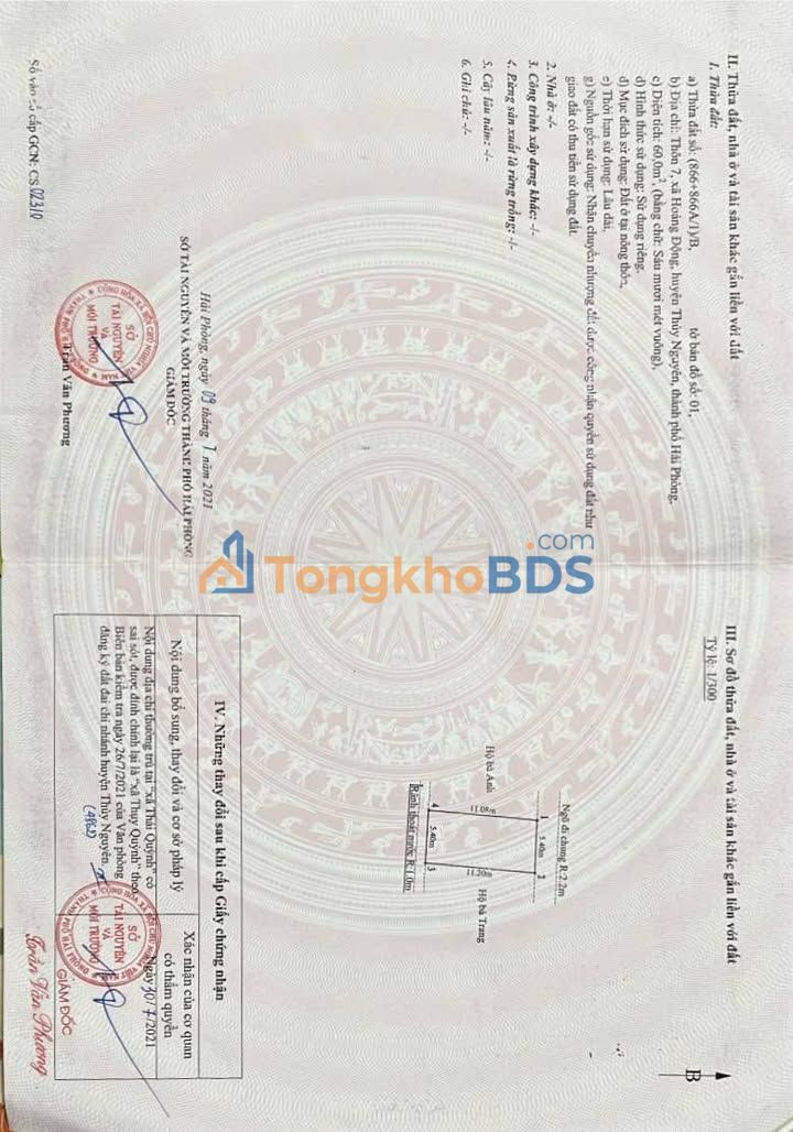 Đất thổ cư Hoa Động 60m² 9xx triệu - Sổ hồng chính chủ