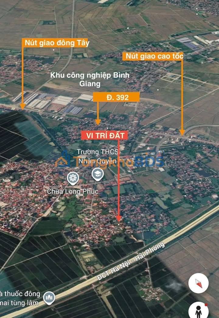 Đất nền Nhân Quyền Bình Giang 74m² 620 triệu - Đường ô tô