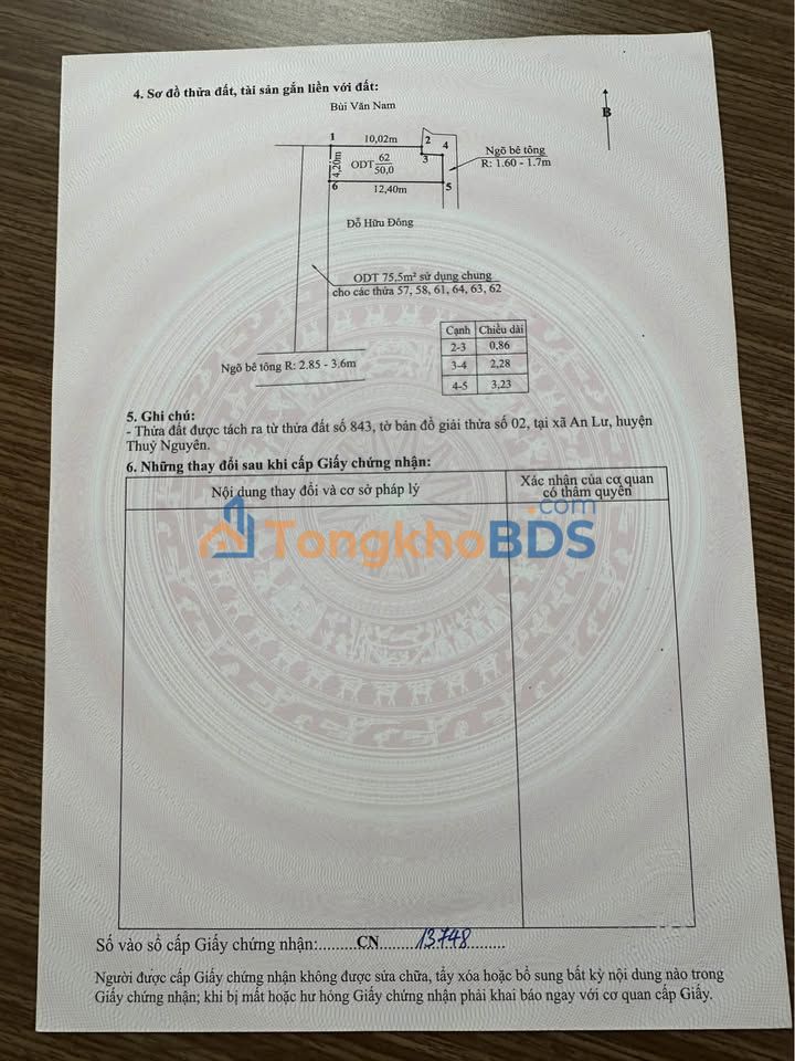 Đất Thôn Cây Đa Thuỷ Nguyên 50m² 1.45 tỷ - Sổ đỏ