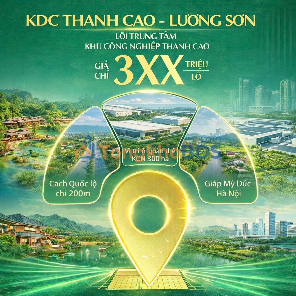 Đất nền Cao Dương Lương Sơn 83m² 664 triệu - Sổ đỏ chính chủ