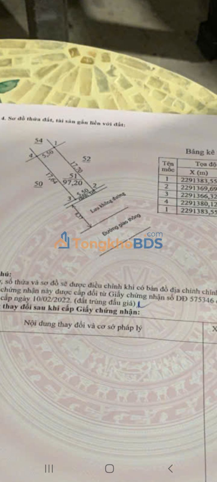 Đất đấu giá Cả Phúc Lâm 97m² - Đường to ô tô