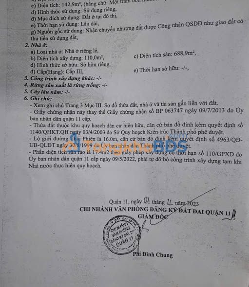 Nhà phố Thái Phiên Q11 689m² 47 tỷ - Chính chủ bán