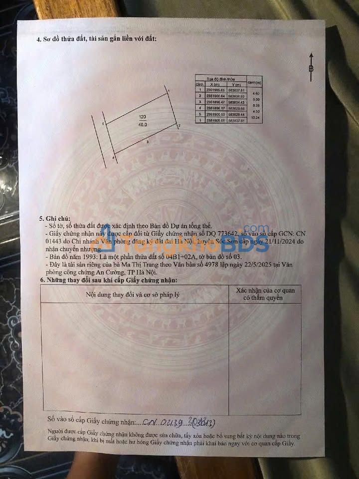 Đất Hiền Ninh Sóc Sơn 46m² 1 tỷ - Sổ đỏ chính chủ