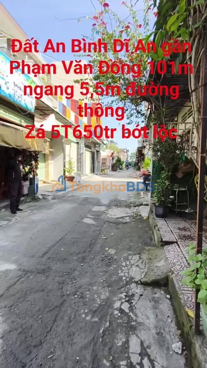 Đất Bình Đường 2, An Bình, Dĩ An 101m² 5 tỷ - Sổ đỏ chính chủ