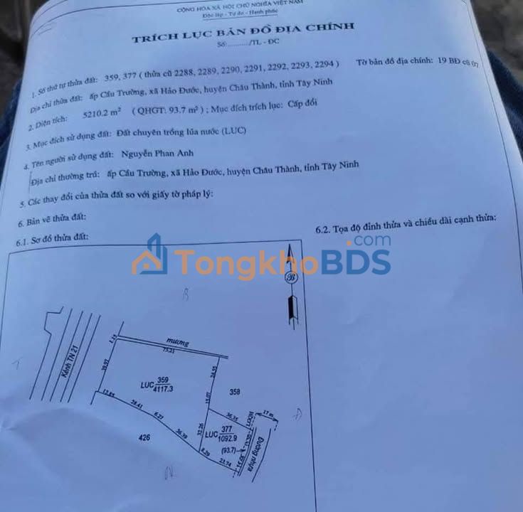 Đất nền Ấp Cầu Trường 3.627m² 181.35 tỷ - Sổ đỏ chính chủ