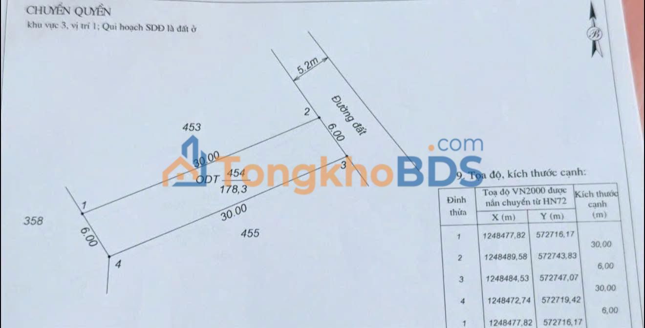 Đất nền Long Hoa 180m² giá 410 triệu - Đất thổ cư 100%