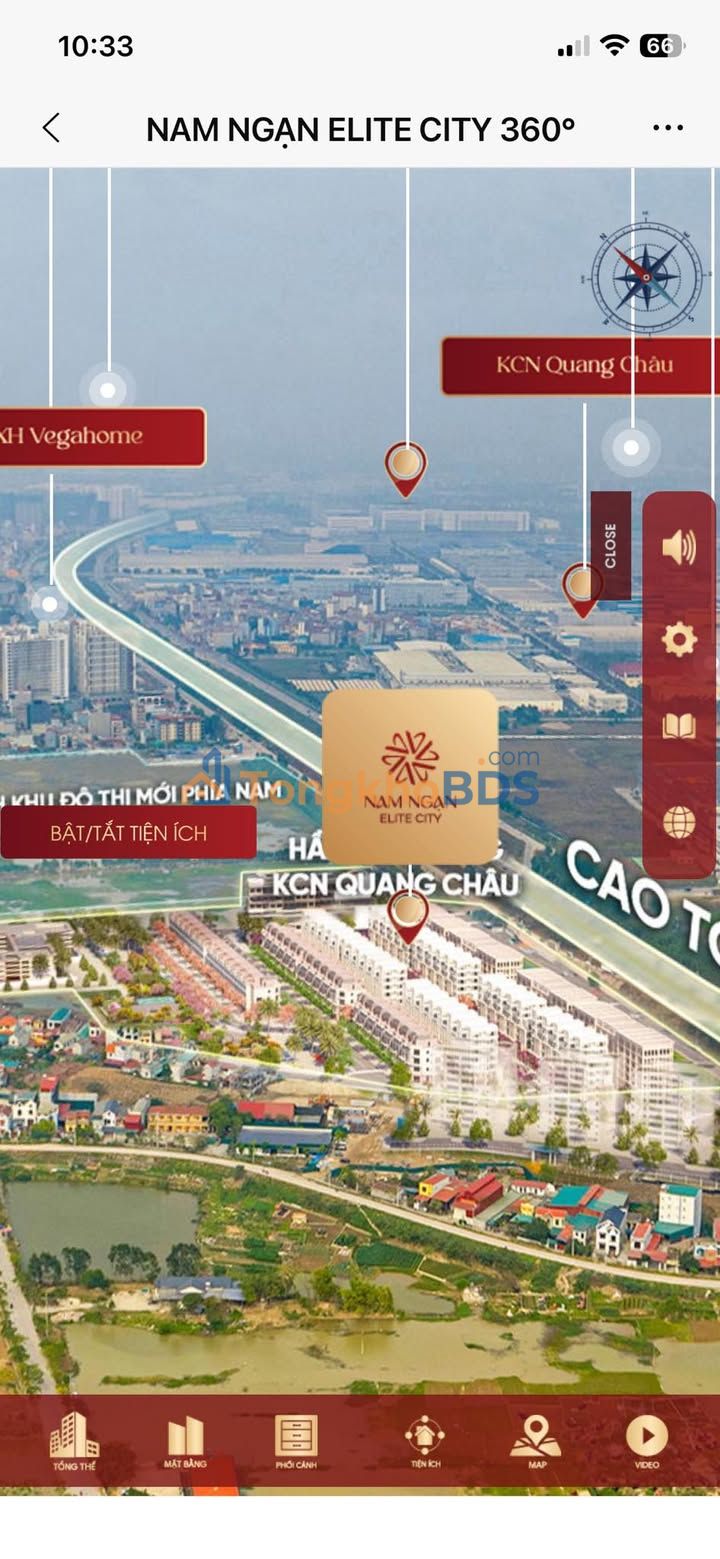 Đất nền Nam Ngạn Elite City Quang Châu 8.9ha - Sổ đỏ chính chủ