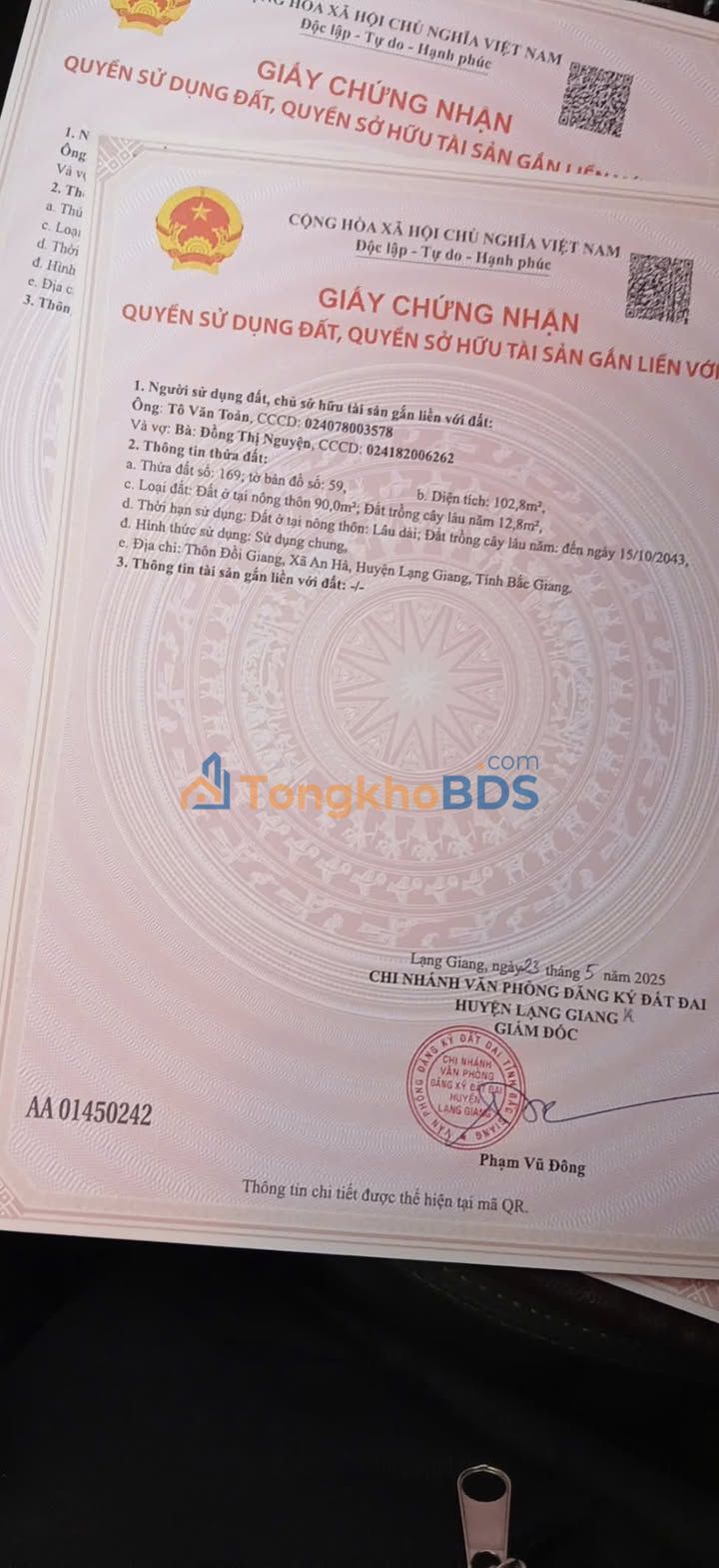 Đất nền An Hà Lạng Giang 103m² giá 7xx triệu - Giá tốt hiếm có