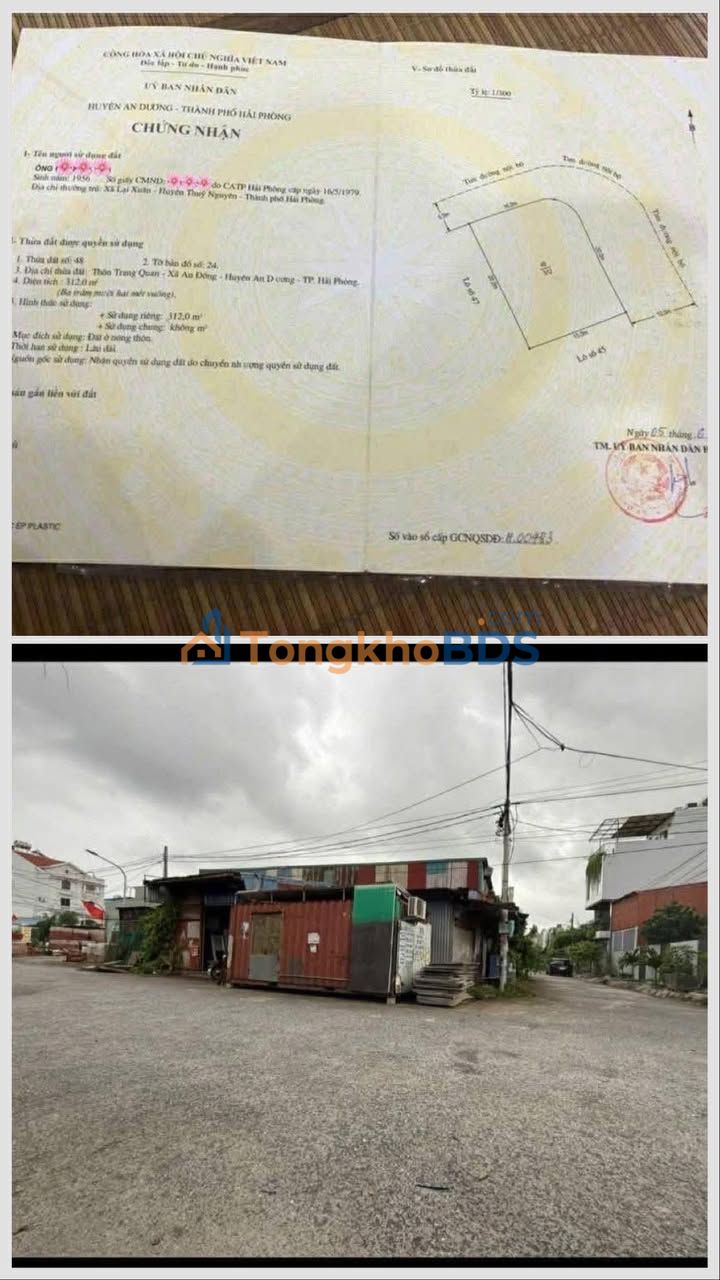 Đất nền An Hải Lê Chân 312m² 15.6 tỷ - Sổ đỏ chính chủ