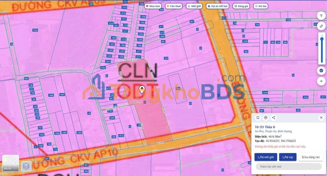 Đất nền Thuận An Chu Văn An 4.700m² 68 tỷ - Sổ đỏ chính chủ