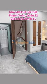 Nhà riêng Thạnh Xuân 25 Q12 56m² 6.39 tỷ - Full nội thất sẵn ở