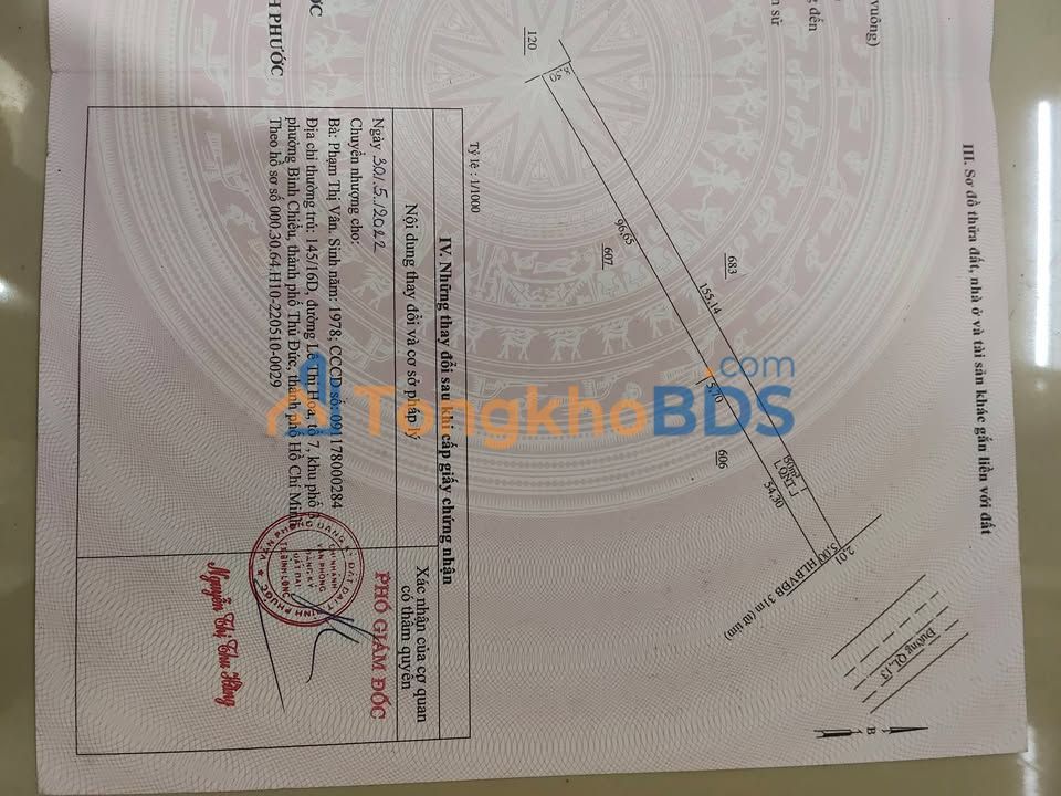 Đất QL13 Dĩ An 1.262m² giá 3.2 tỷ - Sổ đỏ chính chủ