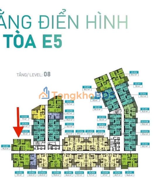 Căn góc 3PN E5 Vinhomes 94m² - View Công Viên Trung Tâm, Giá 4.99 Tỷ