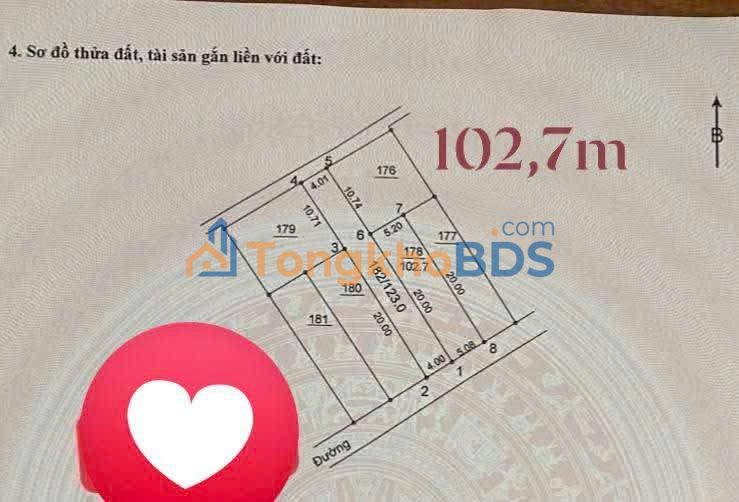 Đất nền Văn Cao 102m² - Đường to ô tô thuận lợi