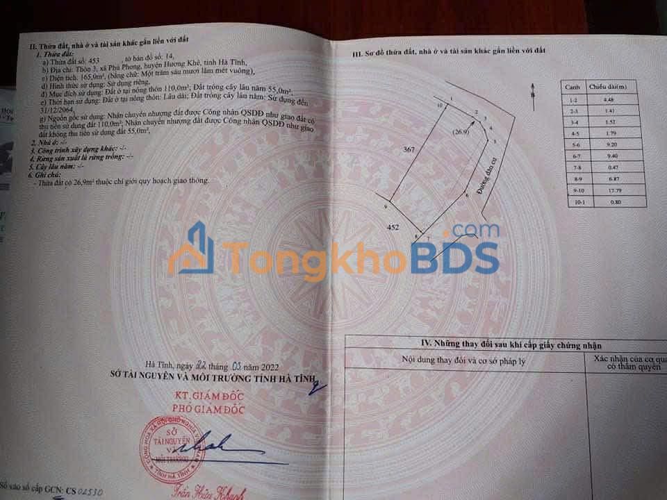 Đất Thị trấn Hương Khê 124m² sát trường - Tự do xây dựng