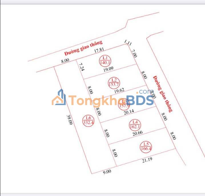 Đất nền QL15B Thạch Khê 162m² - Đường to ô tô