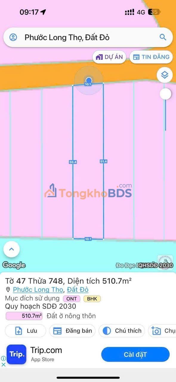 Đất nền Thị trấn Đất Đỏ 510m² 2 tỷ - Sổ đỏ chính chủ