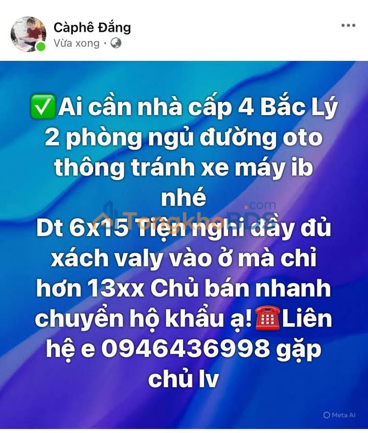 House Bắc Lý Đồng Hới 90m² hơn 1,3 tỷ - Sẵn sàng ở ngay