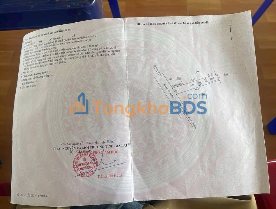 Đất nền Pleiku 60m² 12 tỷ - Sổ đỏ chính chủ