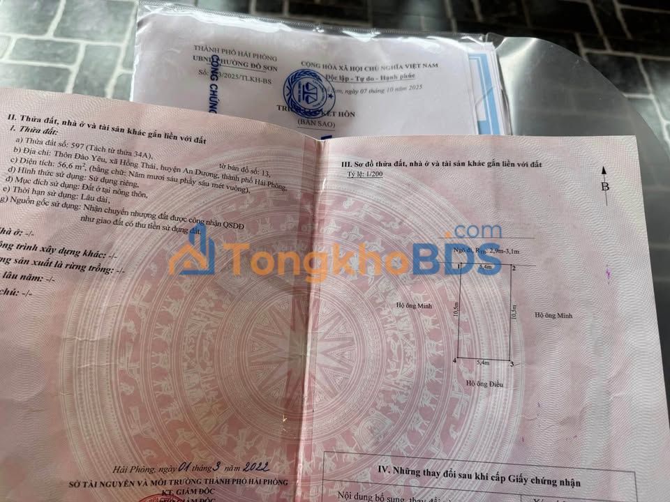 Đất nền Hồng Thái An Dương 56.6m² 0.9 tỷ - Sổ đỏ chính chủ