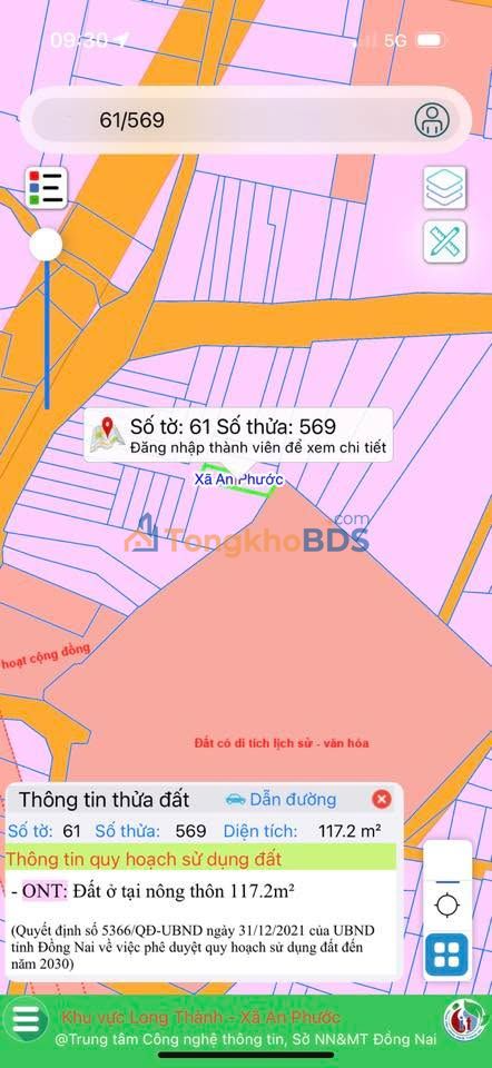 Đất nền An Phước Long Thành 114m² 2 tỷ - Xây dựng tự do