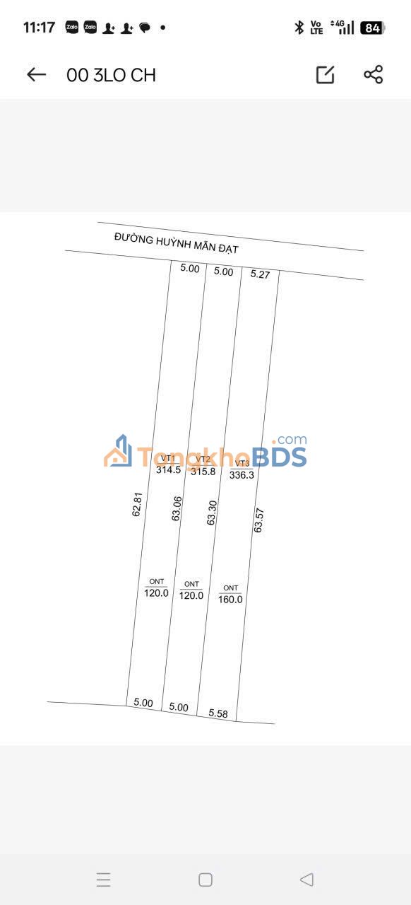 Đất nền Long Hải 315m² 2.3 tỷ - Mặt tiền 10m