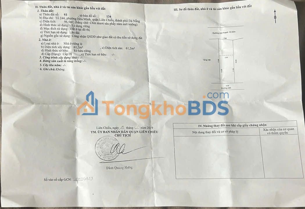 Đất Nguyễn Đình Tứ Thanh Khê 96m² 5,95 tỷ - Đường to ô tô