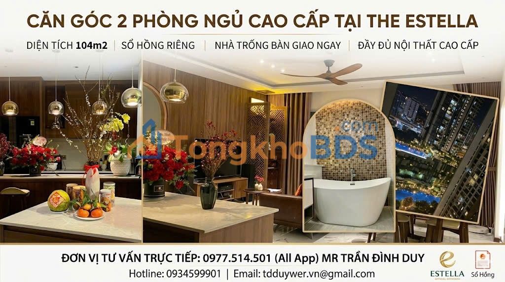 Căn hộ Estella An Phú Q2 104m² 12 tỷ - View đẹp