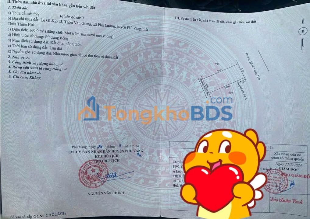 Đất Phú Lương Huế 160m² 820 triệu - Hạ tầng hoàn thiện