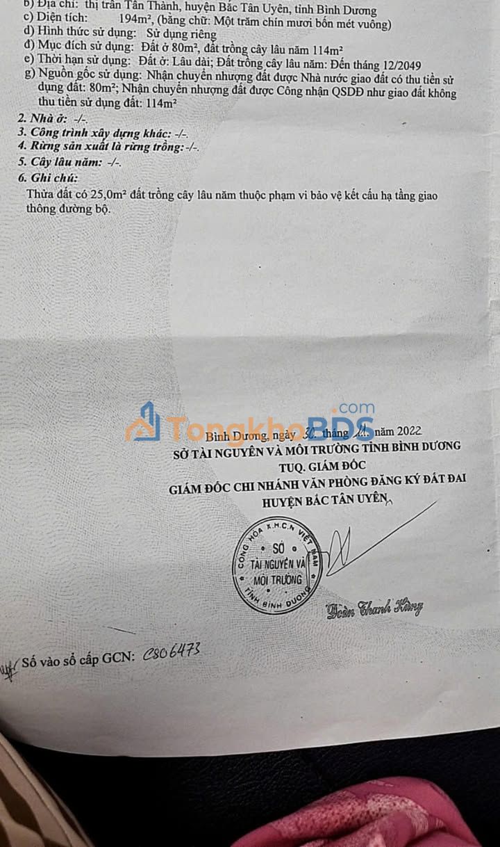 Đất nền Tân Mỹ Bắc Tân Uyên 200m² 1.35 tỷ - Xây dựng tự do