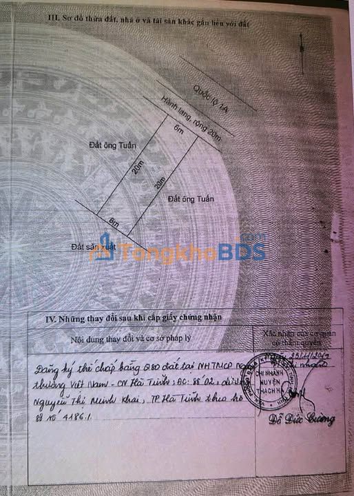 Đất nền QL1A Thạch Hà 120m² 3.x tỷ - Đường to ô tô