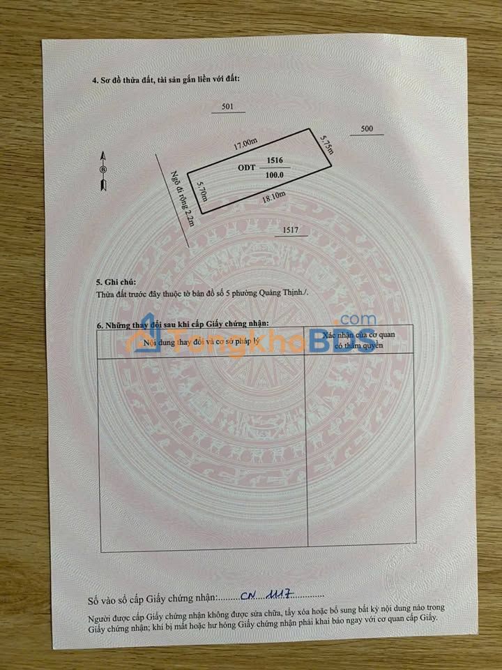 Đất nền Quảng Thái Quảng Xương 200m² 2 tỷ - Sổ đỏ chính chủ