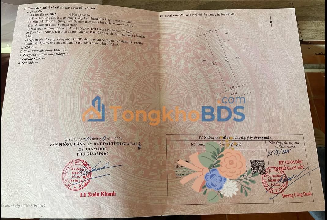 Đất nền Pleiku 361m² 1 tỷ - Sổ đỏ chính chủ