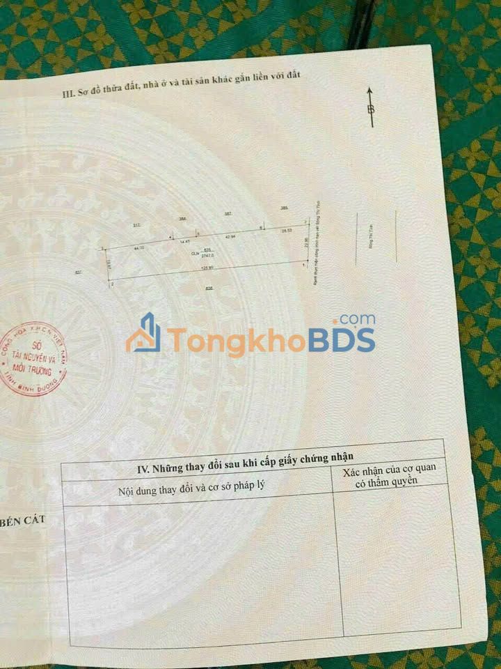 Đất vườn An Điền, Bến Cát 2.747m² giá 5.494 tỷ - Đầu tư dài hạn