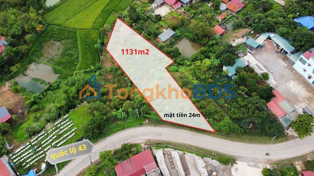Đất QL43 Mộc Châu 1.131m² thỏa thuận - Sổ đỏ chính chủ