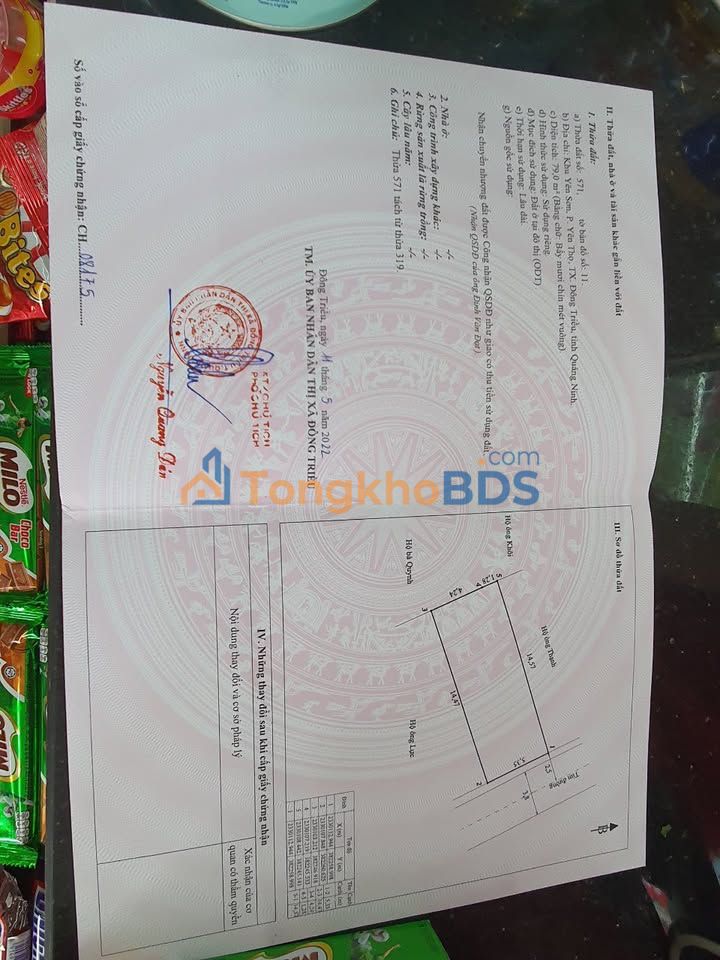 Đất nền Đông Triều 79m² bán gấp - Sổ đỏ chính chủ