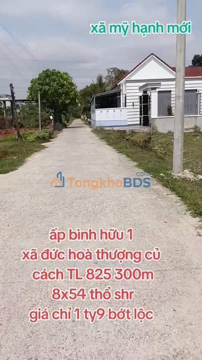 Đất nền Đức Hòa Thượng 432m² giá 1.9 tỷ - Sổ đỏ chính chủ