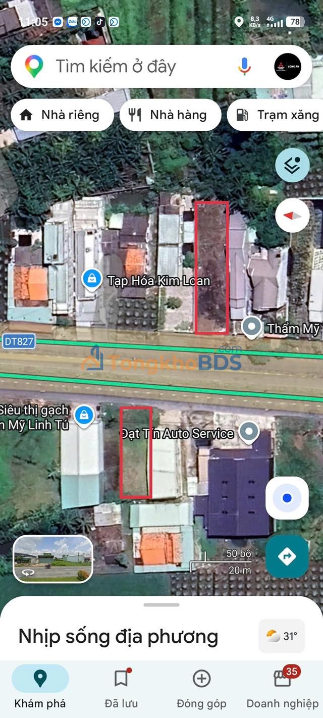 Đất nền 650m² Tân An 7 tỷ - Sổ đỏ chính chủ