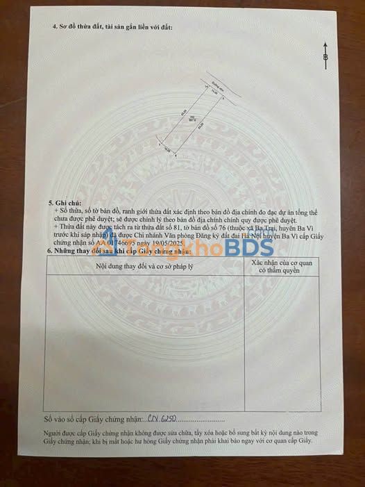 Đất nghỉ dưỡng Ba Vì 887m² 3 tỷ - Sổ hồng rõ ràng