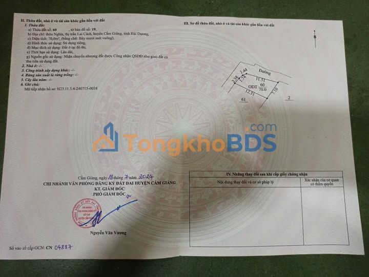 Đất nền Việt Hòa 70m² giá 1.5 tỷ - Tiềm năng tăng giá