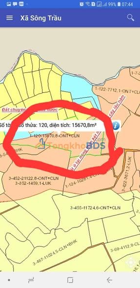 Đất vườn Sông Trầu Trảng Bom 17.000m² 6.63 tỷ - Nghỉ dưỡng lý tưởng