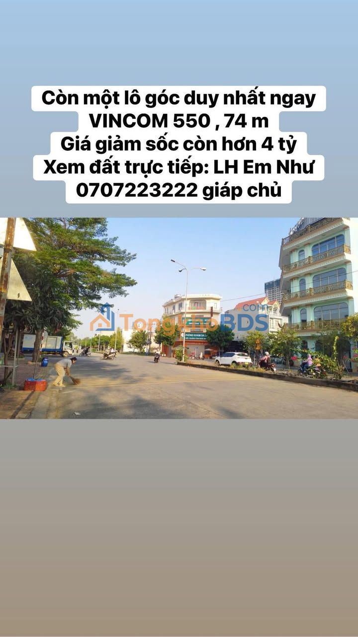 Đất nền Vincom 550 Dĩ An 74m² 4 tỷ - Sổ đỏ chính chủ