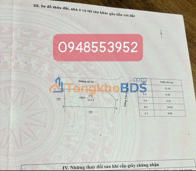 Đất nền Quảng Ngãi Trần Quang Khải 221m² 5 tỷ - Sổ đỏ chính chủ