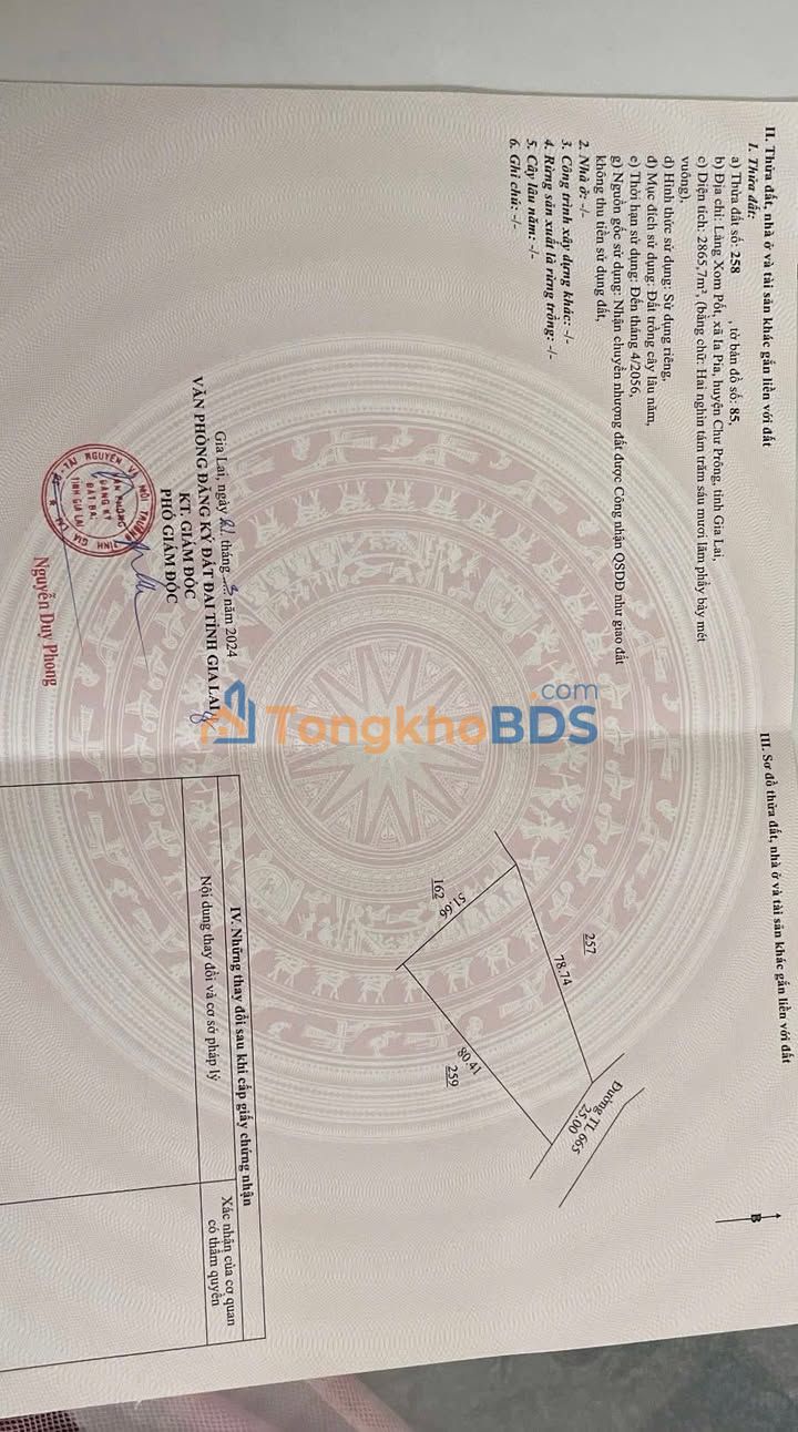 Đất nền tỉnh lộ 665, Ia Pia, 3.760m² – Sổ đỏ chính chủ, ô tô vào tận mặt đường