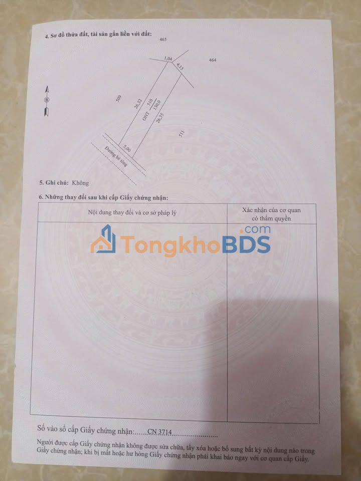 Đất nền Chợ Mới An Giang 155m² 400 triệu - Đường to ô tô