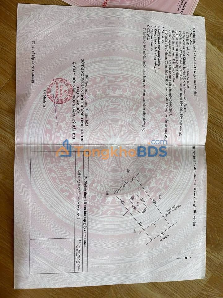 Đất Trần Phú Bình Khánh 453m² 1.75 tỷ - Sổ đỏ chính chủ