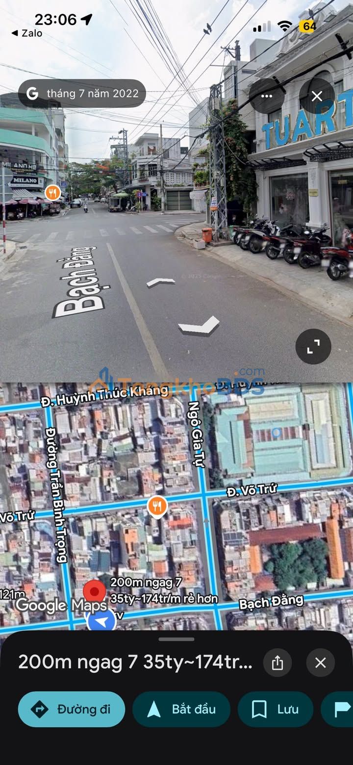 Đất nền Phố Hàn Nha Trang 200m² 35 tỷ - Sổ hồng riêng