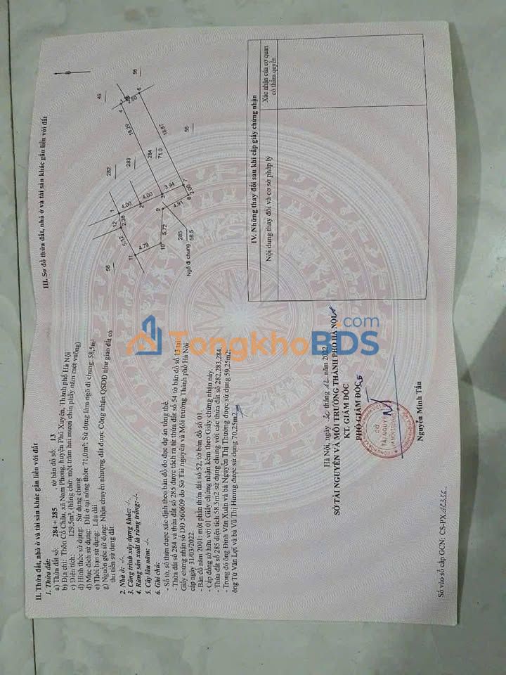 Đất Nam Phong Phú Xuyên 66.3m² 1.2 tỷ - Sổ đỏ chính chủ